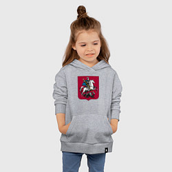 Толстовка детская хлопковая Георгий Победоносец - Герб, цвет: меланж — фото 2