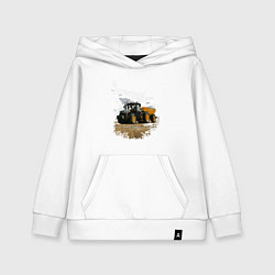 Толстовка детская хлопковая JOHN DEERE I Джон Дир!, цвет: белый