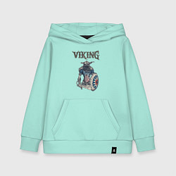 Толстовка детская хлопковая Викинг Viking Воин Z, цвет: мятный