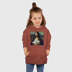 Толстовка детская хлопковая Mona lisa, цвет: кирпичный — фото 2
