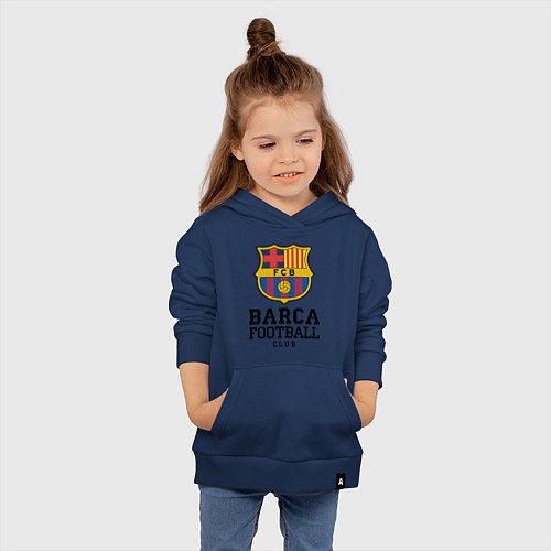 Детская толстовка-худи Barcelona Football Club / Тёмно-синий – фото 4