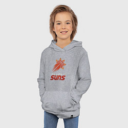 Толстовка детская хлопковая Suns Basketball, цвет: меланж — фото 2