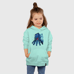 Толстовка детская хлопковая Спрут кальмар, осьминог, цвет: мятный — фото 2