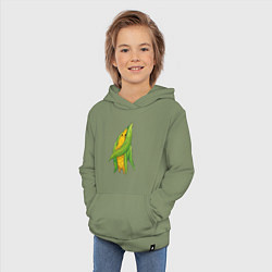 Толстовка детская хлопковая Милая кукурузка, цвет: авокадо — фото 2
