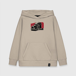 Толстовка детская хлопковая Truck red, цвет: миндальный