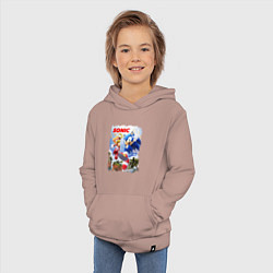 Толстовка детская хлопковая SONIC СОНИК Z, цвет: пыльно-розовый — фото 2