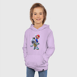 Толстовка детская хлопковая Mario hit, цвет: лаванда — фото 2