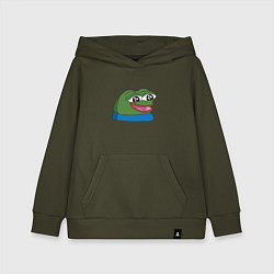 Толстовка детская хлопковая Pepe happy Пепе хеппи, цвет: хаки