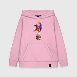 Толстовка детская хлопковая Goomba Hit, цвет: светло-розовый
