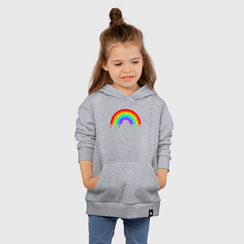 Детская толстовка-худи Colors of rainbow / Меланж – фото 4