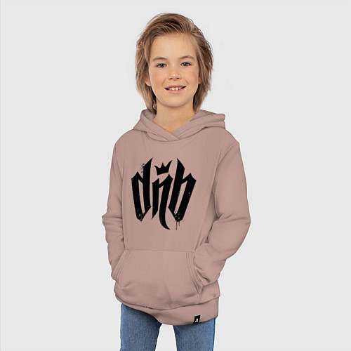 Детская толстовка-худи DnВ / Пыльно-розовый – фото 3