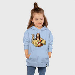 Толстовка детская хлопковая Dogma - smile Jesus like, цвет: мягкое небо — фото 2