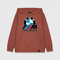 Толстовка детская хлопковая BMW BOSS, цвет: кирпичный