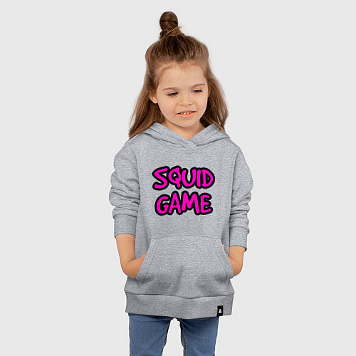 Детская толстовка-худи Squid Game Pinker / Меланж – фото 4