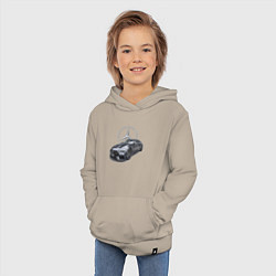 Толстовка детская хлопковая Mercedes AMG motorsport, цвет: миндальный — фото 2