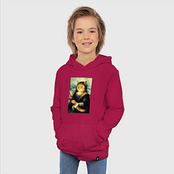 Толстовка детская хлопковая Мона киса, цвет: маджента — фото 2