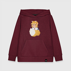 Толстовка детская хлопковая Сенко в костюме горничная, цвет: меланж-бордовый