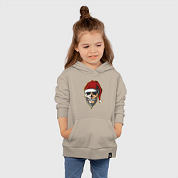 Толстовка детская хлопковая Santa Skull, цвет: миндальный — фото 2
