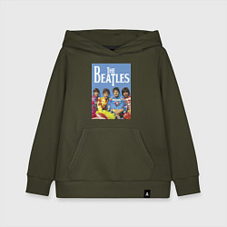 Толстовка детская хлопковая The Beatles - world legend!, цвет: хаки