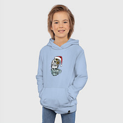 Толстовка детская хлопковая X-mas Owl, цвет: мягкое небо — фото 2