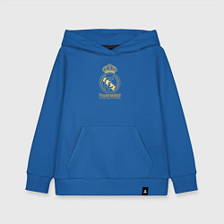 Толстовка детская хлопковая Real Madrid gold logo, цвет: синий