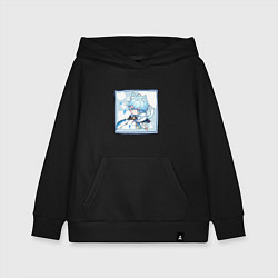 Толстовка детская хлопковая Котик Чун Юй в деле, цвет: черный