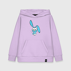 Толстовка детская хлопковая Заяц пучеглазый голубенький, цвет: лаванда