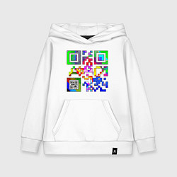 Толстовка детская хлопковая Color QR, цвет: белый