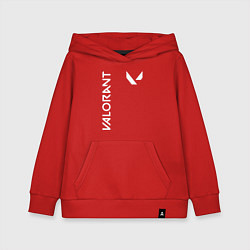 Толстовка детская хлопковая Valorant - Logo, цвет: красный