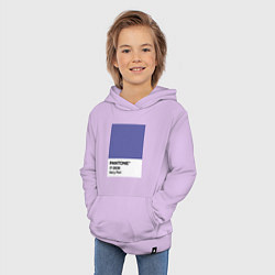 Толстовка детская хлопковая Цвет Pantone 2022 года - Very Peri, цвет: лаванда — фото 2