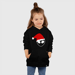 Толстовка детская хлопковая Alien Santa Claus, цвет: черный — фото 2