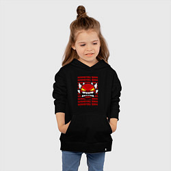 Толстовка детская хлопковая GEOMETRY DASH КРАСНЫЙ ОГНЕННЫЙ ДЕМОН, цвет: черный — фото 2