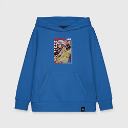Толстовка детская хлопковая Ван-Пис One Piece, Трафальгар Ло,, цвет: синий