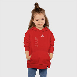 Толстовка детская хлопковая Adele - Logo, цвет: красный — фото 2