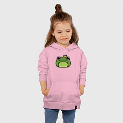 Толстовка детская хлопковая Frog Lucky король, цвет: светло-розовый — фото 2