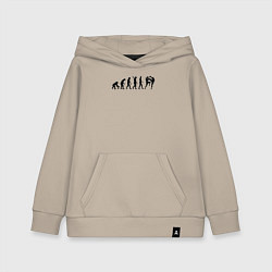 Толстовка детская хлопковая Эволюция Муай Тай, цвет: миндальный