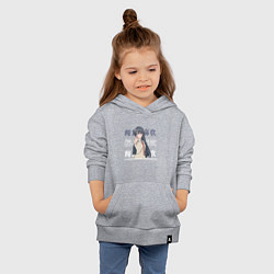 Толстовка детская хлопковая Этот глупый свин не понимает мечту девочки-зайки S, цвет: меланж — фото 2