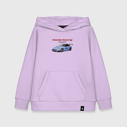Толстовка детская хлопковая Honda Racing Team!, цвет: лаванда