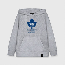 Толстовка детская хлопковая Toronto Maple Leafs are coming Торонто Мейпл Лифс, цвет: меланж
