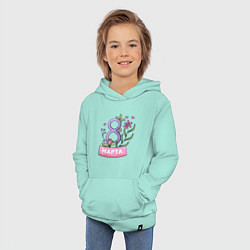 Толстовка детская хлопковая Весенний праздник 8 марта, цвет: мятный — фото 2