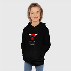 Толстовка детская хлопковая Chicago Bulls are coming Чикаго Буллз, цвет: черный — фото 2