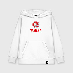 Толстовка детская хлопковая Yamaha Логотип Ямаха, цвет: белый