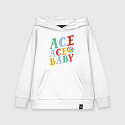 Толстовка детская хлопковая Ace Ace Baby, цвет: белый