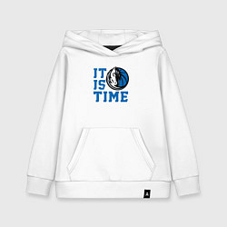 Толстовка детская хлопковая It Is Dallas Mavericks Time Даллас Мэверикс, цвет: белый