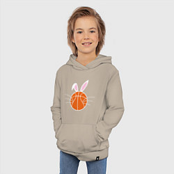 Толстовка детская хлопковая Basketball Bunny, цвет: миндальный — фото 2