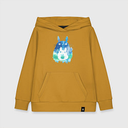 Толстовка детская хлопковая Семья кроликов Акварель, цвет: горчичный