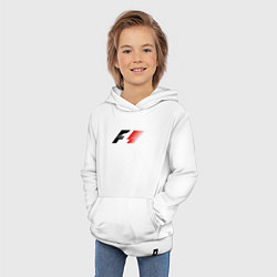 Толстовка детская хлопковая F1 Формула 1 Большое лого, цвет: белый — фото 2