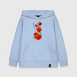 Толстовка детская хлопковая Прекрасная Ангелина Букет роз, цвет: мягкое небо