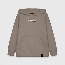 Толстовка детская хлопковая Буран шаттл СССР, цвет: утренний латте