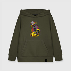 Толстовка детская хлопковая Fortnite Молнии, цвет: хаки